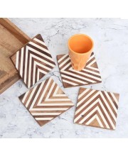 Modern Handcrafted Wooden Coasters – Set of 4 | Stylish Drink Mats for Tea, Coffee & Beverages | Durable Table Coaster Set for Home & Office Décor Modern Handcrafted Wooden Coasters – Set of 4 | Stylish Drink Mats for Tea, Coffee & Beverages | Durable Table Coaster Set for Home & Office Décor