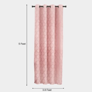 Home Beautiful 5 ft. Pink Polyester Curtain - (M2794)