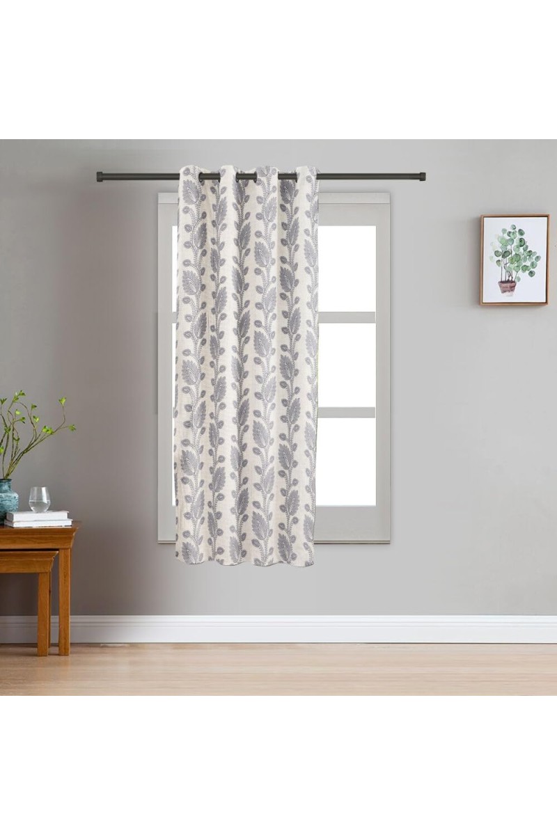 Home Beautiful 5ft. Light Grey Polyester Curtain - (M2757)