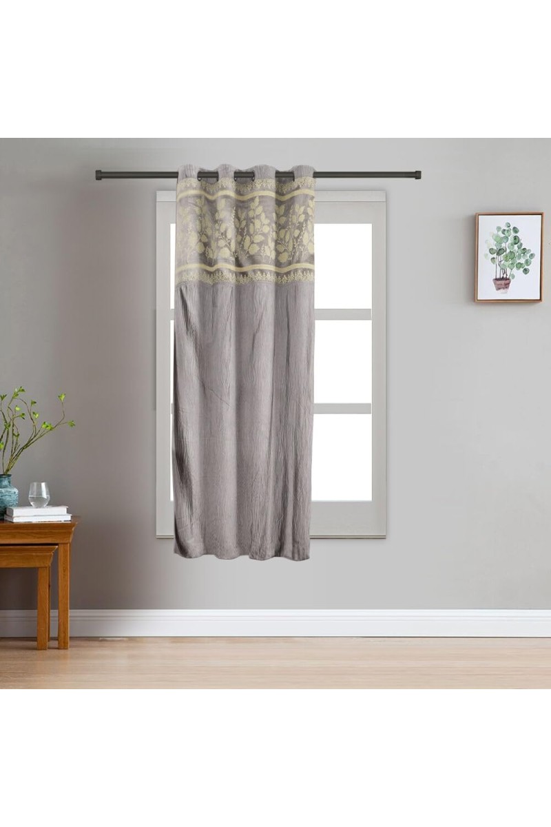 Home Beautiful 5 ft. Dark Grey Polyester Curtain - (M2773)