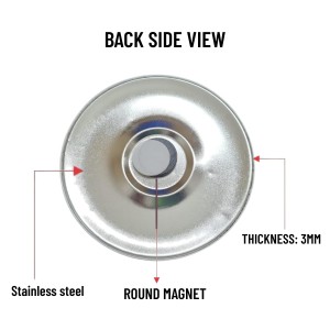 Stainless Steel Round Jagannath Balabhadra Subhadra Fridge Magnet | Devotional & Decorative Refrigerator Magnet for Home & Office | Pack of 1 Stainless Steel Round Jagannath Balabhadra Subhadra Fridge Magnet | Devotional & Decorative Refrigerator Magnet for Home & Office | Pack of 1