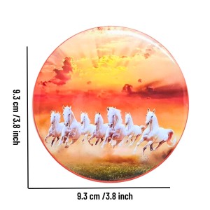 Stainless Steel Round Seven Horses Fridge Magnet | Decorative Refrigerator Magnet for Home & Office | Premium Finish | Pack of 2 Stainless Steel Round Seven Horses Fridge Magnet | Decorative Refrigerator Magnet for Home & Office | Premium Finish | Pack of 2