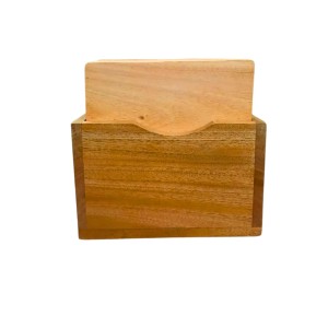 Wooden Square Coaster Set with Holder | Premium Solid Wood Tea & Coffee Coasters for Hot & Cold Drinks, Table Protection | Set of 5 (Squre)