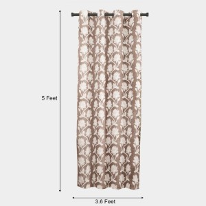 Home Beautiful 5 ft. Brown Polyester Curtain - (M2779) Home Beautiful 5 ft. Brown Polyester Curtain - (M2779)