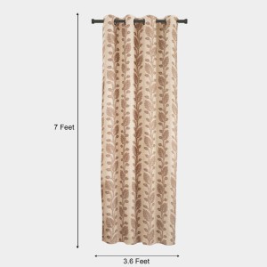 Home Beautiful 7ft. Soft Beige Printed Eyelet Curtains - (M2755) Home Beautiful 7ft. Soft Beige Printed Eyelet Curtains - (M2755)