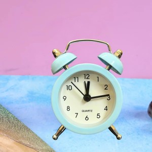 Small Twin-Bell Analog Alarm Clock for Bedroom | Cute Light Sky Blue Vintage Table Clock with Loud Alarm | Battery Operated Mini Bedside Clock for Kids & Adults (1 Pc) (3.8/5inch) (Sky Blue) Small Twin-Bell Analog Alarm Clock for Bedroom | Cute Light Sky Blue Vintage Table Clock with Loud Alarm | Battery Operated Mini Bedside Clock for Kids & Adults (1 Pc) (3.8/5inch) (Sky Blue)