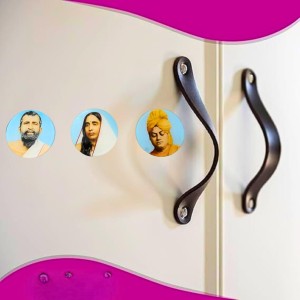 Sri Ramakrishna, Sarada Maa & Swami Vivekananda Photo Fridge Magnet | Round Spiritual Magnet for Home & Office Sri Ramakrishna, Sarada Maa & Swami Vivekananda Photo Fridge Magnet | Round Spiritual Magnet for Home & Office