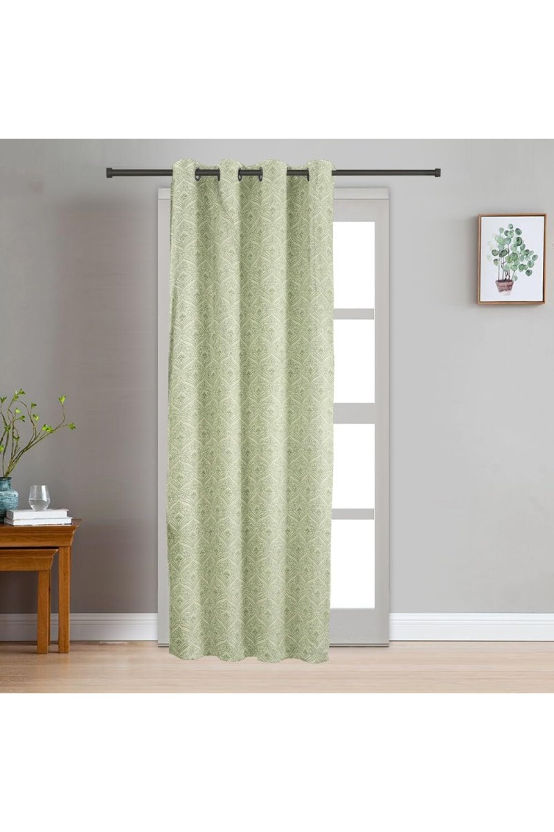Home Beautiful 7ft. Light Green Polyester Curtain - (M2747)
