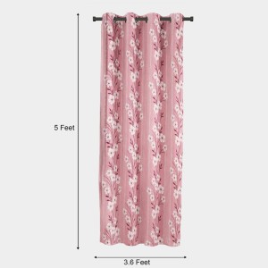 Home Beautiful 5 ft. Pink Polyester Curtain - (M2823) Home Beautiful 5 ft. Pink Polyester Curtain - (M2823)