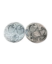 Handcrafted Wooden Tea Coasters Set of 2 | Round Fish Design Drink Coasters for Coffee, Tea & Table Décor (Round) Handcrafted Wooden Tea Coasters Set of 2 | Round Fish Design Drink Coasters for Coffee, Tea & Table Décor (Round)