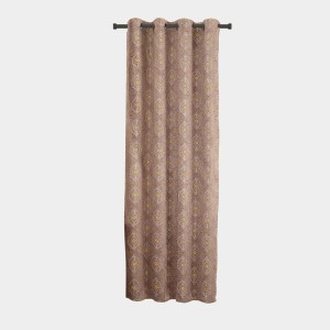 Home Beautiful 7ft. Brown Printed Eyelet Curtains - (M2760) Home Beautiful 7ft. Brown Printed Eyelet Curtains - (M2760)