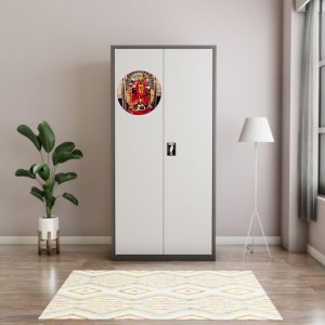 Stainless Steel Round Maa Kali Fridge Magnet | Devotional & Decorative Refrigerator Magnet for Home & Office | Pack of 1