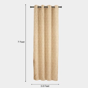 Home Beautiful 7ft. Light Beige Printed Eyelet Curtains - (M2756) Home Beautiful 7ft. Light Beige Printed Eyelet Curtains - (M2756)