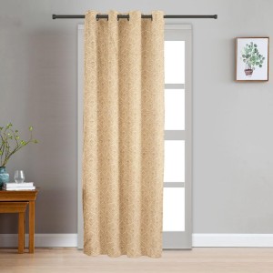 Home Beautiful 7ft. Light Beige Printed Eyelet Curtains - (M2756) Home Beautiful 7ft. Light Beige Printed Eyelet Curtains - (M2756)
