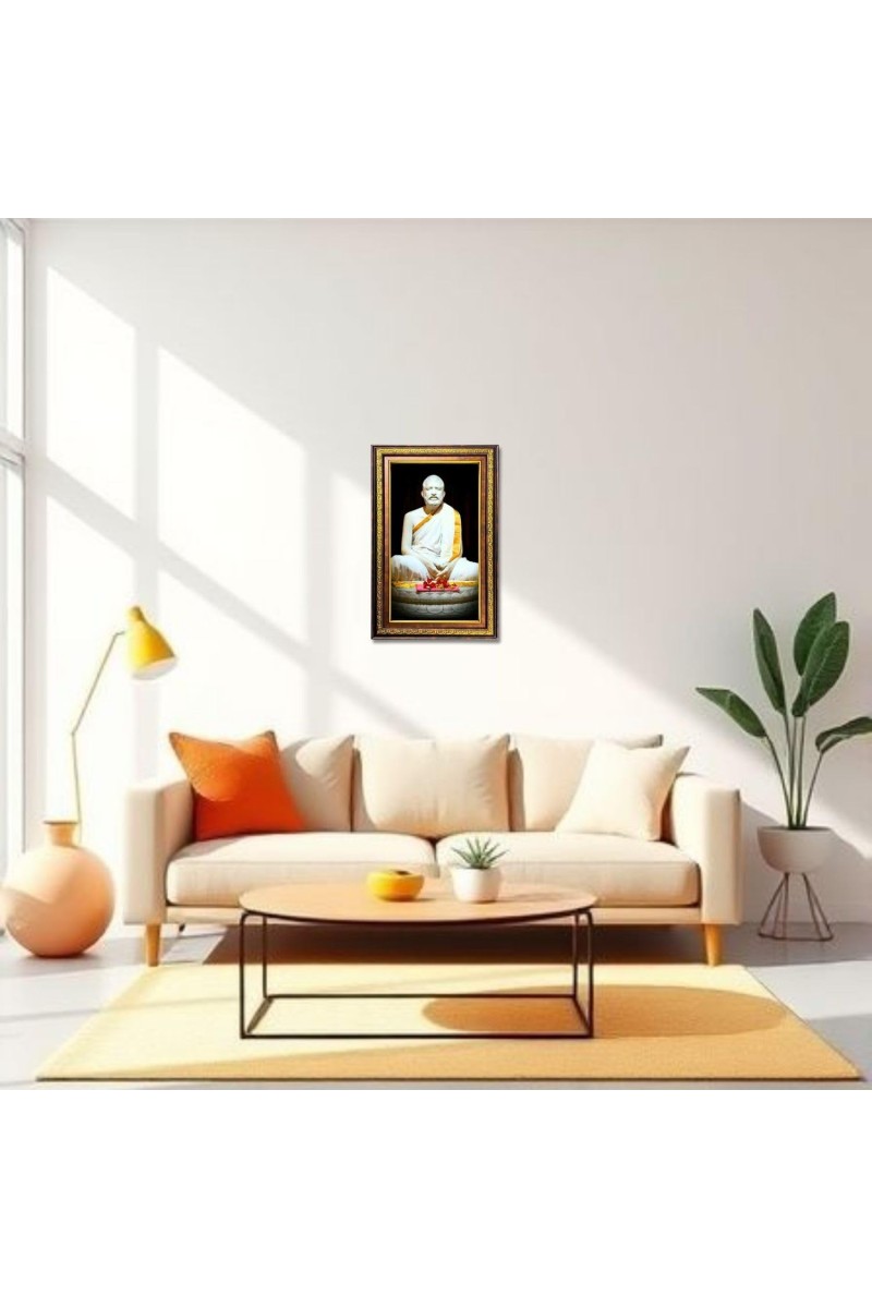 Ramakrishna Paramahamsa Digital Golden Balck Color Photo Frame | Hindu Religious Wall Decor | 10x16 Inches - Inspirational Wall Art for Office, Home Decor - Ideal Spiritual Gift (F16619)
