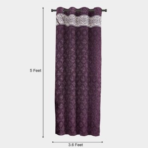 Home Beautiful 5 ft. Dark Grey Polyester Curtain - (M2777)