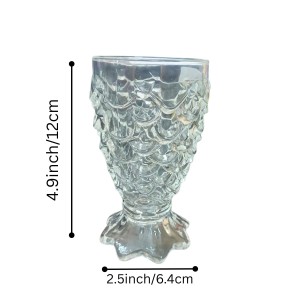 Textured Glass Goblet Set of 2 | Clear Footed Drinking Glasses for Juice, Water, Mocktails & Desserts | Elegant Vintage Design Textured Glass Goblet Set of 2 | Clear Footed Drinking Glasses for Juice, Water, Mocktails & Desserts | Elegant Vintage Design