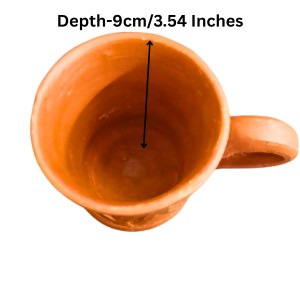 Handcrafted Terracotta Clay Mug with Handle – Eco-Friendly Traditional Kulhad Style Cup for Tea & Coffee (300 ml Approx) (4) Handcrafted Terracotta Clay Mug with Handle – Eco-Friendly Traditional Kulhad Style Cup for Tea & Coffee (300 ml Approx) (4)