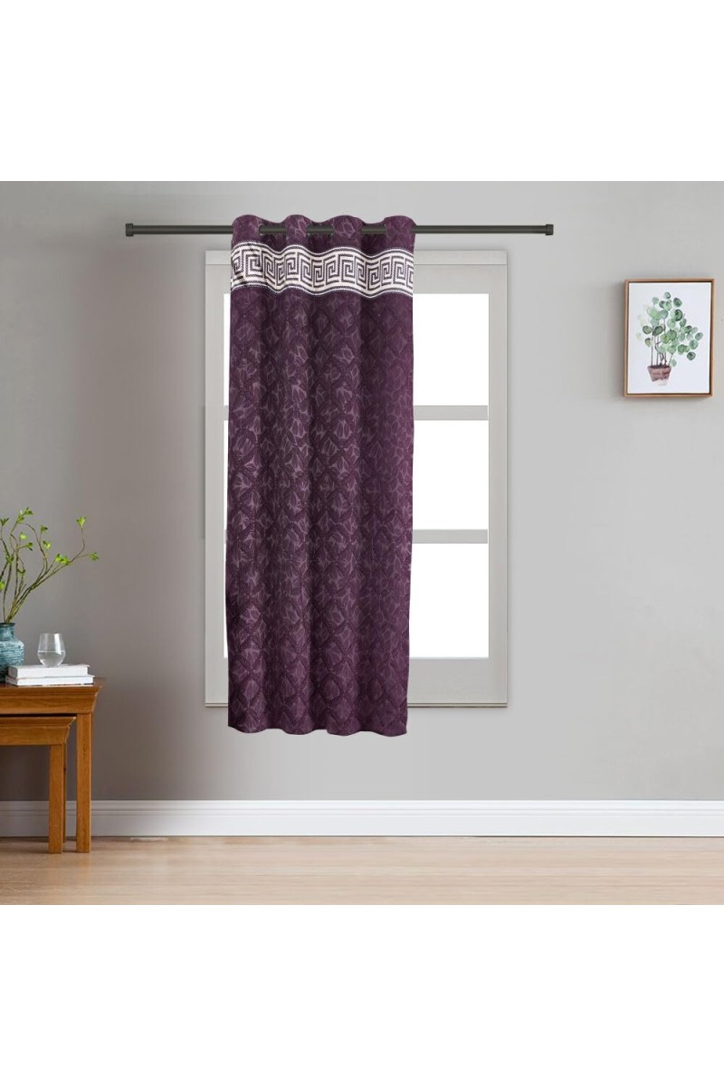 Home Beautiful 5 ft. Dark Grey Polyester Curtain - (M2777)