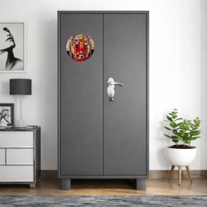 Stainless Steel Round Maa Kali Fridge Magnet | Devotional & Decorative Refrigerator Magnet for Home & Office | Pack of 1