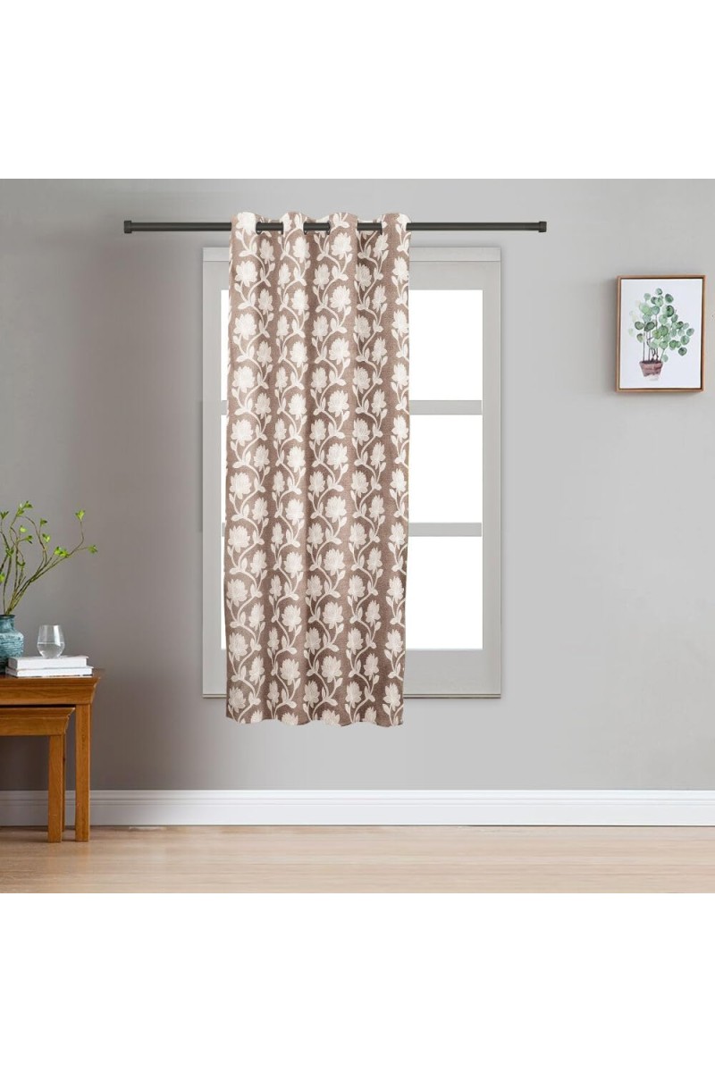 Home Beautiful 5 ft. Brown Polyester Curtain - (M2779)