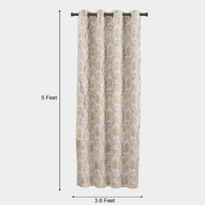 Home Beautiful 5 ft. Light Grey Polyester Curtain - (M2782) Home Beautiful 5 ft. Light Grey Polyester Curtain - (M2782)
