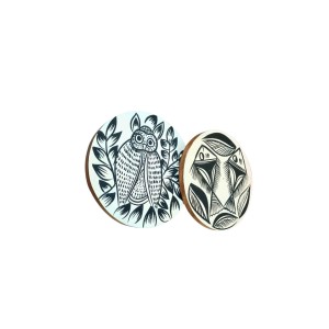 Handcrafted Wooden Coasters Set of 2 – Hand-Painted Tribal Fish Art Round Tea & Coffee Coasters | Eco-Friendly Wooden Drink Coaster for Home, Office & Gifting Handcrafted Wooden Coasters Set of 2 – Hand-Painted Tribal Fish Art Round Tea & Coffee Coasters | Eco-Friendly Wooden Drink Coaster for Home, Office & Gifting