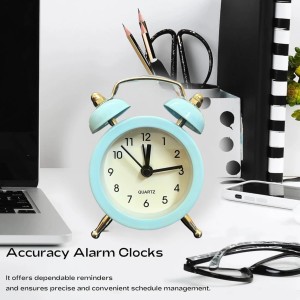 Small Twin-Bell Analog Alarm Clock for Bedroom | Cute Light Sky Blue Vintage Table Clock with Loud Alarm | Battery Operated Mini Bedside Clock for Kids & Adults (1 Pc) (3.8/5inch) (Sky Blue) Small Twin-Bell Analog Alarm Clock for Bedroom | Cute Light Sky Blue Vintage Table Clock with Loud Alarm | Battery Operated Mini Bedside Clock for Kids & Adults (1 Pc) (3.8/5inch) (Sky Blue)