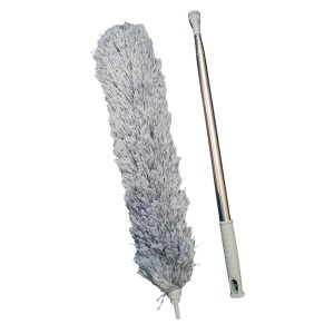 HiTechMart 2025 Upgraded Long Handle Microfiber Feather Ceiling Duster for Dust Cleaning with extendable Pole 100 Inch with Anti Scratch Bendable Brush for Cleaning High Cobweb Stick high Ceiling Fan