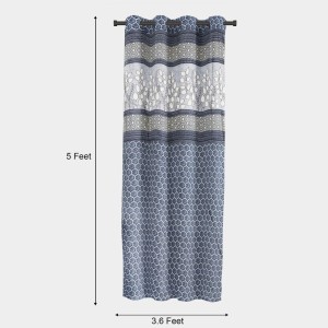 Home Beautiful 5 ft. Blue Polyester Curtain - (M2780) Home Beautiful 5 ft. Blue Polyester Curtain - (M2780)