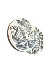 Handcrafted Wooden Coasters Set of 2 | Round Fish & Owl Design Tea and Coffee Table Coasters. (Round) Handcrafted Wooden Coasters Set of 2 | Round Fish & Owl Design Tea and Coffee Table Coasters. (Round)