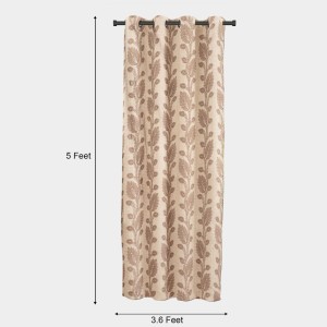 Home Beautiful 5ft. Soft Beige Printed Eyelet Curtains - (M2758) Home Beautiful 5ft. Soft Beige Printed Eyelet Curtains - (M2758)