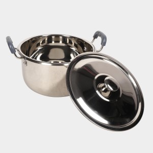 4.5 L Steel Cooking Pot 25 X 12.5 cm, 1Lid, 1Pot 4.5 L Steel Cooking Pot 25 X 12.5 cm, 1Lid, 1Pot