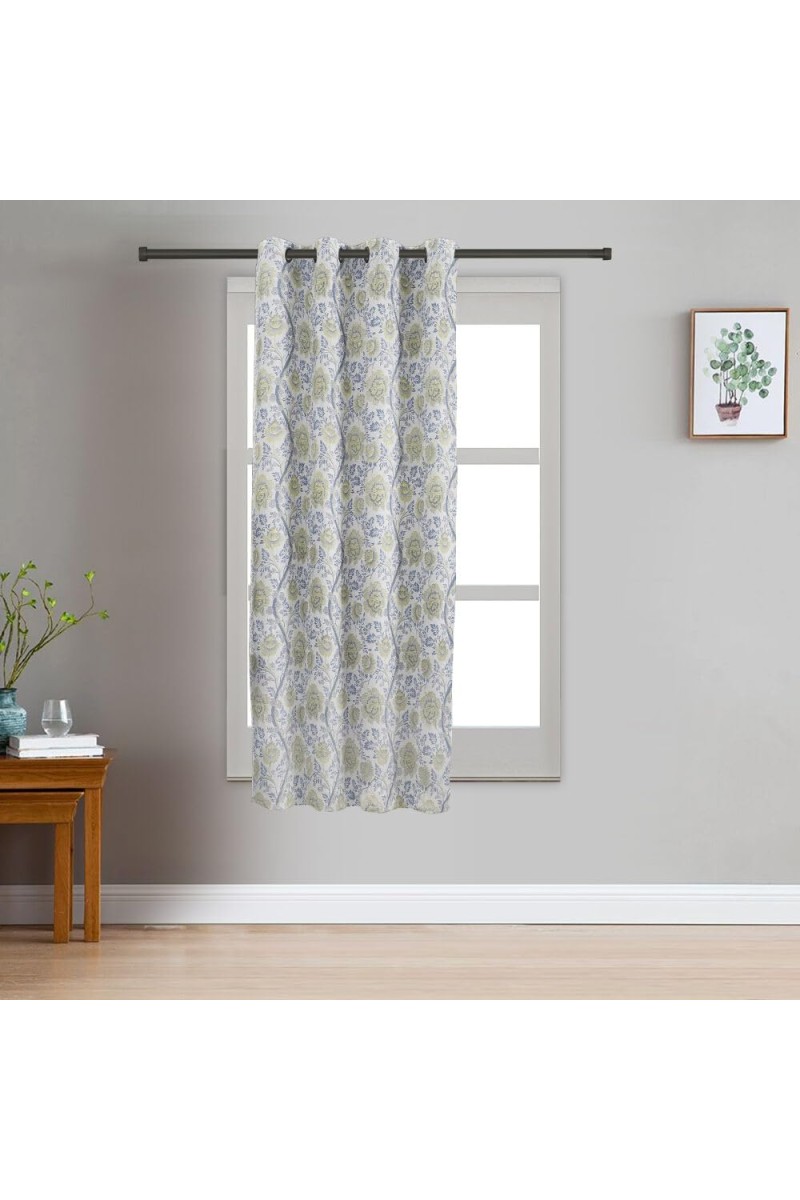 Home Beautiful 5 ft. Light Blue Polyester Curtain - (M2806)