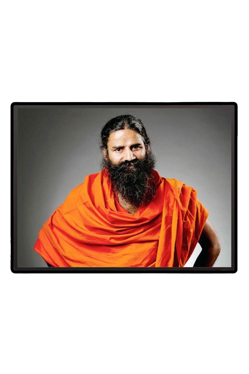 Baba Ramdev Laminated Photo - 11x13 Inches, Divine Blessings for Home & Office and Temple Decoration