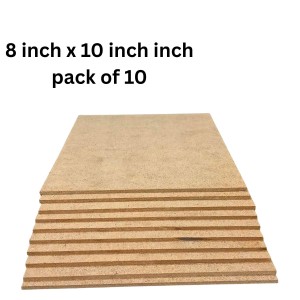 MDF Board Sheet 3 mm for Arts & Crafts | Premium MDF Wood Sheets for Painting, Resin Art, Mandala, Pyrography & Decoupage,Lamination | 8 x 10 Inch | Pack of 10 MDF Board Sheet 3 mm for Arts & Crafts | Premium MDF Wood Sheets for Painting, Resin Art, Mandala, Pyrography & Decoupage,Lamination | 8 x 10 Inch | Pack of 10