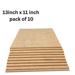 MDF Board Sheets 3 mm for Arts & Crafts | Premium Plain MDF Wood Sheets for Painting, Resin Art, Mandala, Pyrography, Decoupage & DIY Projects | 13 x 11 Inch | Pack of 10 (13x11) MDF Board Sheets 3 mm for Arts & Crafts | Premium Plain MDF Wood Sheets for Painting, Resin Art, Mandala, Pyrography, Decoupage & DIY Projects | 13 x 11 Inch | Pack of 10 (13x11)