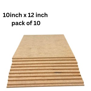 MDF Board Sheets 3 mm for Arts & Crafts | Premium Plain MDF Wood Sheets for Painting, Resin Art, Mandala, Pyrography, Decoupage & DIY Projects | 13 x 15 Inch | Pack of 10 MDF Board Sheets 3 mm for Arts & Crafts | Premium Plain MDF Wood Sheets for Painting, Resin Art, Mandala, Pyrography, Decoupage & DIY Projects | 13 x 15 Inch | Pack of 10