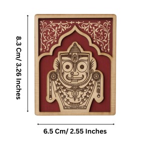 Wooden Lord Jagannath Fridge Magnet | Laser Engraved Religious Souvenir | Traditional Pattachitra Style Decorative Magnet for Home & Office (4) Wooden Lord Jagannath Fridge Magnet | Laser Engraved Religious Souvenir | Traditional Pattachitra Style Decorative Magnet for Home & Office (4)