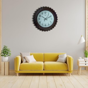 Hitech Sales Classic Quartz Stylish Sunflower Designed Wooden Analog 32 Cm Decorative Weatherproof Latest WallClock Battery Operated Round Easy to Read for Living Room Bedroom Office Kitchen School Hitech Sales Classic Quartz Stylish Sunflower Designed Wooden Analog 32 Cm Decorative Weatherproof Latest WallClock Battery Operated Round Easy to Read for Living Room Bedroom Office Kitchen School