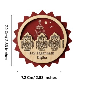 Wooden Lord Jagannath Fridge Magnet | Laser Engraved Religious Souvenir | Traditional Pattachitra Style Decorative Magnet for Home & Office (6) Wooden Lord Jagannath Fridge Magnet | Laser Engraved Religious Souvenir | Traditional Pattachitra Style Decorative Magnet for Home & Office (6)