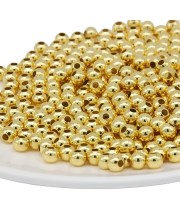 HiTechMart Gold-Plated Round Spacer Beads – Small Plastic Craft Beads for Jewelry Making, DIY Bracelets, Necklaces & Decorations (Bulk Pack) (100) HiTechMart Gold-Plated Round Spacer Beads – Small Plastic Craft Beads for Jewelry Making, DIY Bracelets, Necklaces & Decorations (Bulk Pack) (100)