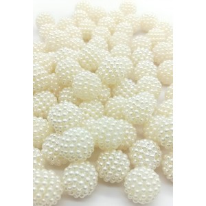 HiTechMart 10mm Round Dotted Ball Shaped Creamy White Pearl Plastic Beads for Jewelry, Arts & Crafts, Embroidery, Bracelets - Women, Girls & Kids. (Pack of 100) HiTechMart 10mm Round Dotted Ball Shaped Creamy White Pearl Plastic Beads for Jewelry, Arts & Crafts, Embroidery, Bracelets - Women, Girls & Kids. (Pack of 100)