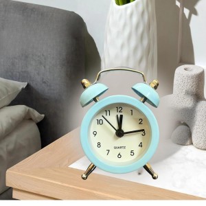 Small Twin-Bell Analog Alarm Clock for Bedroom | Cute Light Sky Blue Vintage Table Clock with Loud Alarm | Battery Operated Mini Bedside Clock for Kids & Adults (1 Pc) (3.8/5inch) (Sky Blue) Small Twin-Bell Analog Alarm Clock for Bedroom | Cute Light Sky Blue Vintage Table Clock with Loud Alarm | Battery Operated Mini Bedside Clock for Kids & Adults (1 Pc) (3.8/5inch) (Sky Blue)
