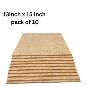 MDF Board Sheets 3 mm for Arts & Crafts | Premium Plain MDF Wood Sheets for Painting, Resin Art, Mandala, Pyrography, Decoupage & DIY Projects | 13 x 15 Inch | Pack of 10 (13x15) MDF Board Sheets 3 mm for Arts & Crafts | Premium Plain MDF Wood Sheets for Painting, Resin Art, Mandala, Pyrography, Decoupage & DIY Projects | 13 x 15 Inch | Pack of 10 (13x15)