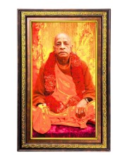 Bhaktivedanta Swami Prabhupada Digital Golden Balck Color Photo Frame | Hindu Religious Wall Decor | 18x24 Inches - Inspirational Wall Art for Office, Home Decor - Ideal Spiritual Gift (F16851)