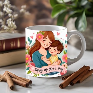 Happy Mother’s Day Printed Customized Coffee Mug – 325 Ml Ceramic Mug – Gift for Mom from Daughter or Son – Dishwasher & Microwave Safe Happy Mother’s Day Printed Customized Coffee Mug – 325 Ml Ceramic Mug – Gift for Mom from Daughter or Son – Dishwasher & Microwave Safe