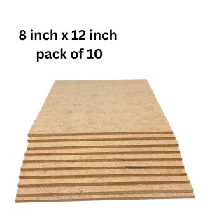 MDF Board Sheet 3 mm for Arts & Crafts | Premium Plain MDF Wood Sheets for Painting, Resin Art, Mandala, Pyrography, Decoupage & Lamination | 8 x 12 Inch | Pack of 10 (8x12) MDF Board Sheet 3 mm for Arts & Crafts | Premium Plain MDF Wood Sheets for Painting, Resin Art, Mandala, Pyrography, Decoupage & Lamination | 8 x 12 Inch | Pack of 10 (8x12)