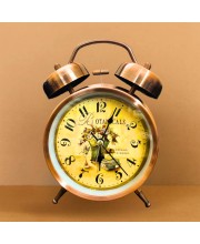 Vintage Twin Bell Alarm Clock for Bedroom | Retro Analog Table Clock with Loud Ring, Classic Dial & Metal Body | Battery Operated Decorative Bedside Clock for Home & Office (Vintage Copper Brown) Vintage Twin Bell Alarm Clock for Bedroom | Retro Analog Table Clock with Loud Ring, Classic Dial & Metal Body | Battery Operated Decorative Bedside Clock for Home & Office (Vintage Copper Brown)