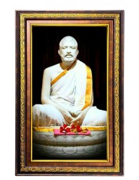 Ramakrishna Paramahamsa Digital Golden Balck Color Photo Frame | Hindu Religious Wall Decor | 10x16 Inches - Inspirational Wall Art for Office, Home Decor - Ideal Spiritual Gift (F16619)
